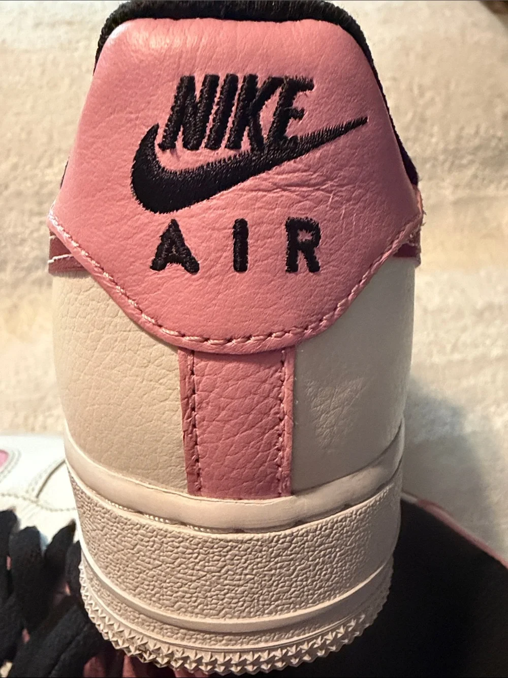 Nike White and Pink Women's Casual Sneakers